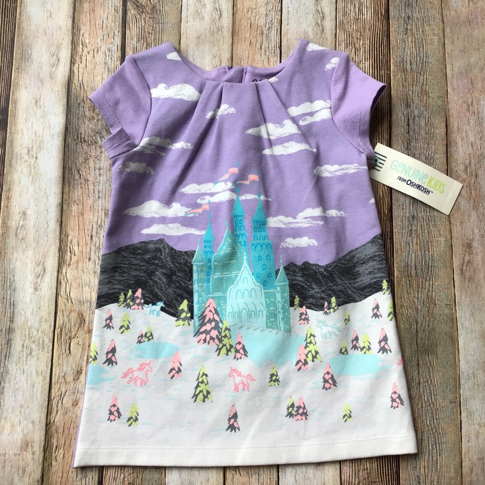 NWT Genuine Kids Castle & Unicorn Dress